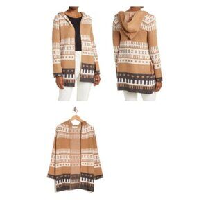 Love by Design Apollo Hooded Aztec Tribal Pattern Cardigan Size Medium
